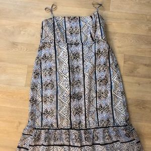 Sail to Sable Geo Stripe Midi Dress New
